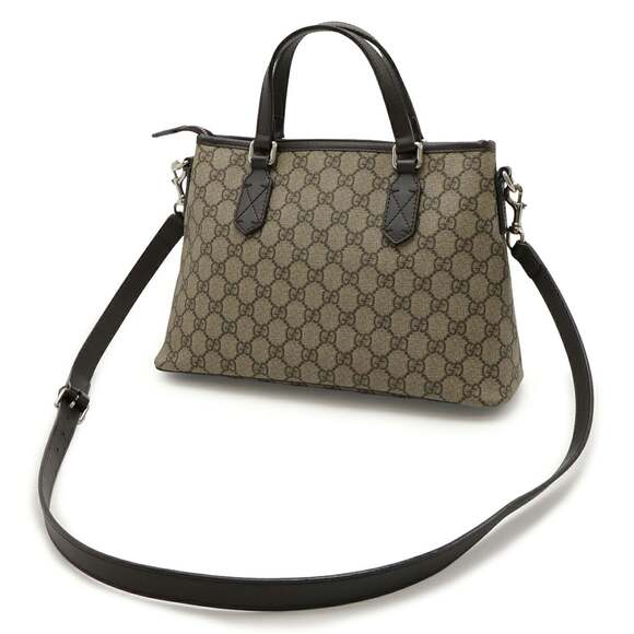 GUCCI Authentic Brown Leather Shoulder Bag - Picture 3 of 10